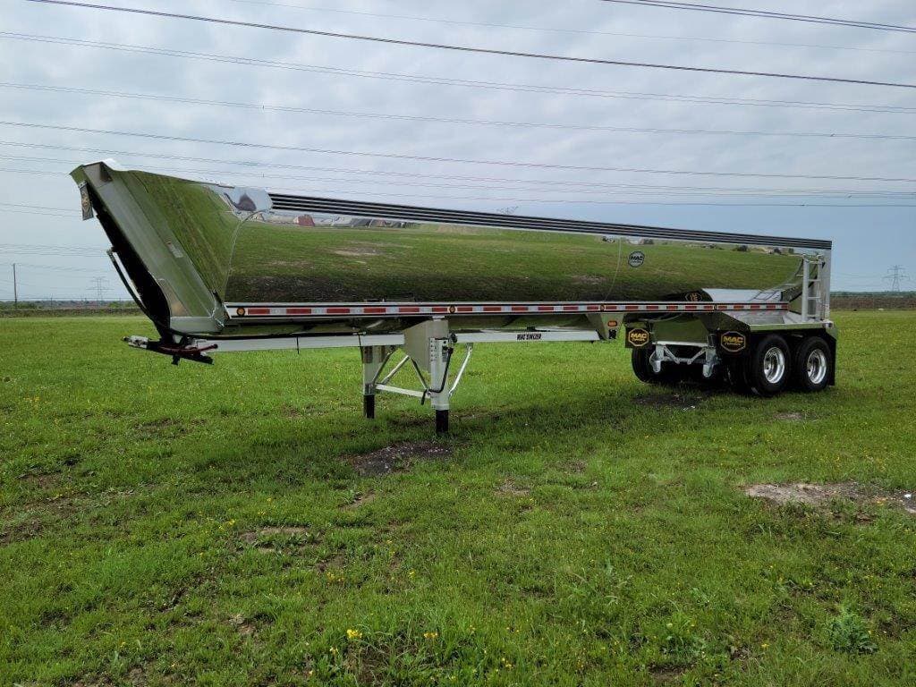 2024 MAC Trailer 38 ft Frameless Half Round End Dump Trailer - Tandem Axle, Aluminum, Air Ride